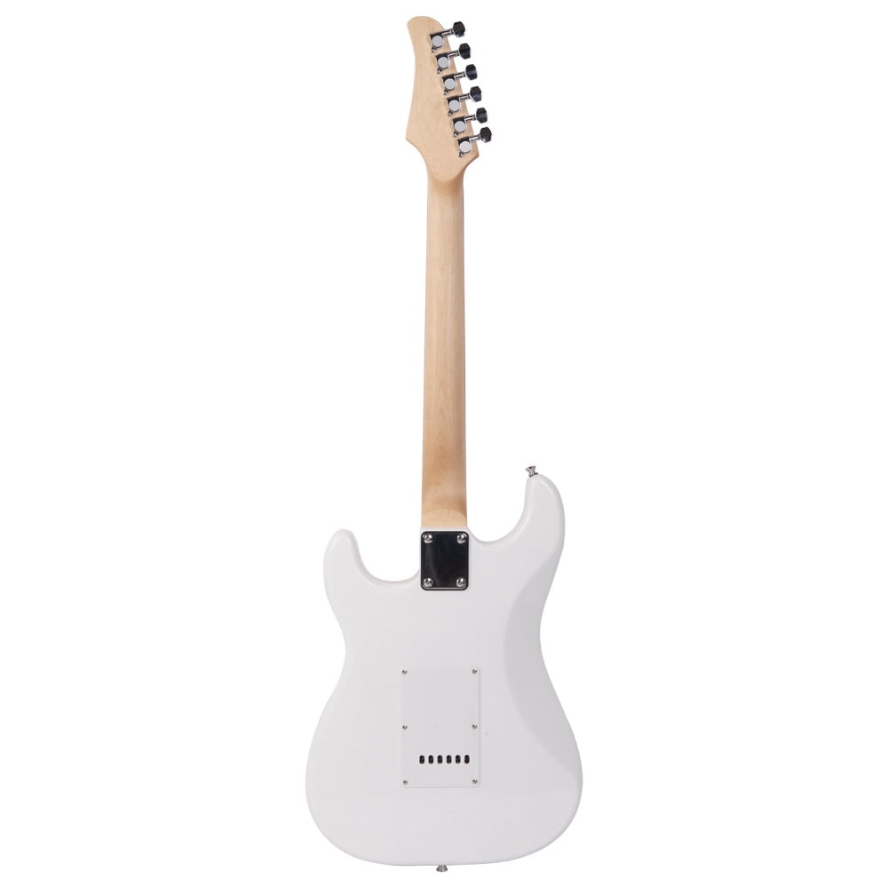 Tcbosik 39 inch Electric Guitar, Beginner Guitar Kit with Bag, Cord, Strap, Accessories and Tremolo Arm, White