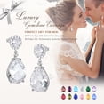 thumbnail image 4 of Juwaliy Women Teardrop Dangle Earring 925 Sterling Silver Purple June Birthstone Alexandrite Earring Jewelry Birthday Mother's Day Gift, 4 of 11