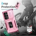 thumbnail image 3 of Funda para GANGXUN Samsung Galaxy S24 Ultra - Soporte metálico, Función magnética, Rosa, 3 of 5
