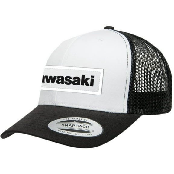 Factory Effex Kawasaki Throwback Snapback Hat Black/White