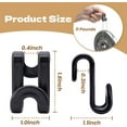 thumbnail image 2 of 60 Pcs Clothes Hanger Connector Hooks, Heavy Duty Cascading Space Saver for Closet, Multi-Layer Plastic Organizer,  Universal Size, Black, 2 of 8