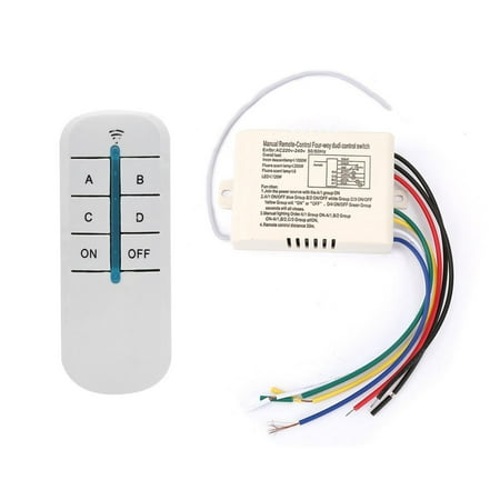 

SouthEle Remote Control Switch 4-Way Easy Installation AC200V Light Remote Control Switch Kit for Chandeliers