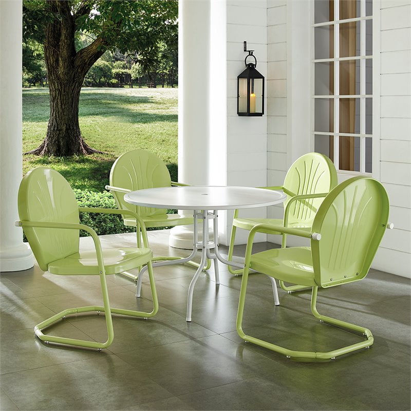 Retro Style Patio Chair Crosley Outdoor Furniture Metal UV Resistant 4 Colors 