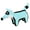 Blue, variant on Pet Life ® 'Foxy-Tail' Animated Nylon Quilted Squeaker Plush Dog Toy