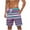 Purple, variant on JIUKU Plus Size Mens Shorts Casual Summer Striped Elastic High Waisted Drawstring Beach Shorts with Pockets