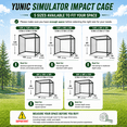 thumbnail image 5 of YUNIC Golf Driving Cage with Simulator Impact Screen, Metal Frame & Hitting Mat for Indoor Office, Home & Garage Training - Clear Impact Screen, 5 of 11
