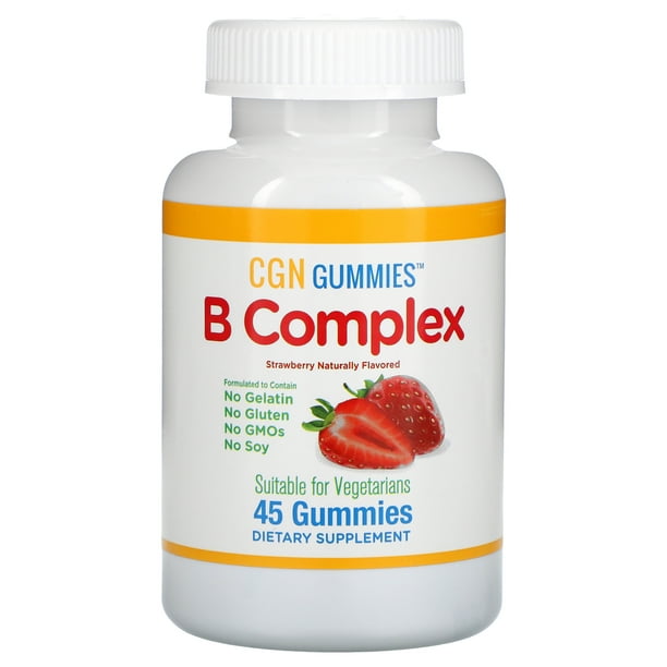 Vitamin B Complex Gummies, B6, Biotin, Folate, Niacin, B12, Natural