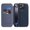 Blue, variant on ELEHOLD Mag-Safe Wallet Case For iPhone 13 Pro Max , with RFID Blocking – PU Leather Flip Folio Phone Case with Card Slots Raised Edges Strong Magnetic Card holder Shockproof Cover ,Purple