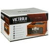 Victrola 6-in-1 Nostalgic Bluetooth Record Player with 3-speed Turntable with CD and Cassette, Maghony