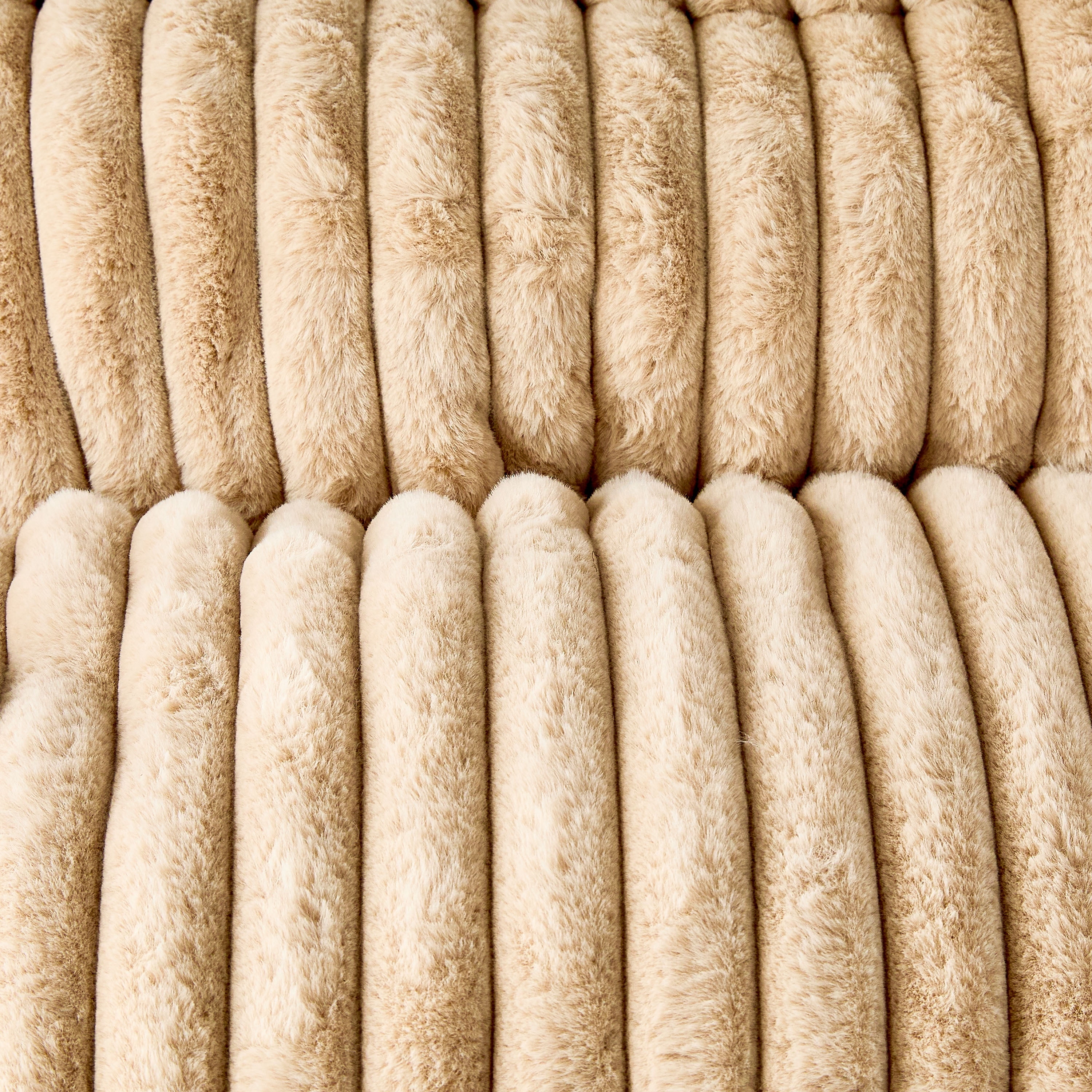 Vibrant Life Small Plush Cord Sofa Style Dog Bed, Cream, 17" x 24"