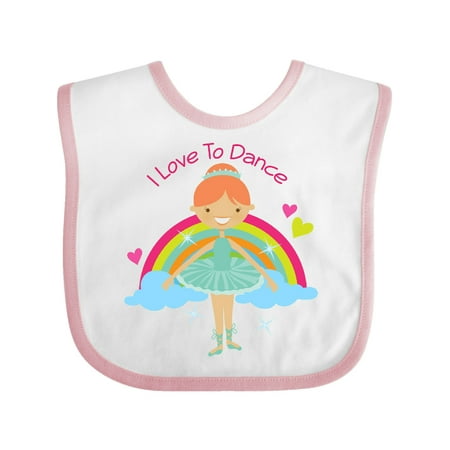

Inktastic I Love To Dance Ballet Gift Baby Girl Bib