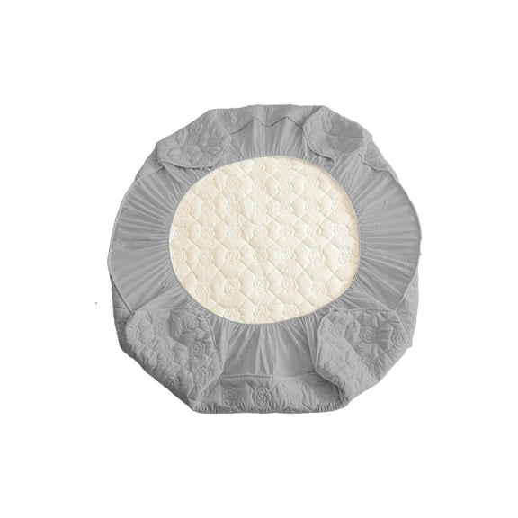 Hiroekza Queen Size Fitted Sheet Waterproof Mattress Protector (98%Cotton,2%Spandex) - Skin-friendly, Soft, Breathable, Thickened Washed Cotton with Secure Fit for All Seasons Gray