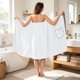thumbnail image 4 of Toalla de baño ajustable para mujer con bolsillos, botones antiescapes, talla grande, coral suave y absorbente, albornoz y cubierta multiusos, 4 of 6