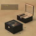 thumbnail image 4 of Ecojoy Cigar Humidor Case Box with Electric Hygrometer Humidifier Divider and Spanish Cedar Wood Shelf for 25-50 Counts, Luxuary Glass Cigar Case for Men, Black, 4 of 8