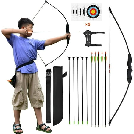 AMEYXGS Archery Bow and Arrow for Kids Beginner Youth Target Practice and Recreation