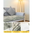 thumbnail image 4 of Sage Green Ocean Sofa Couch Cushion Covers Washable, Removable Stretchable Sectional Couch Covers, Coastal Grey Coral Starfish Shell Slipcovers for L & T Shape Sofa Furniture Protector S Size 3 pcs, 4 of 7