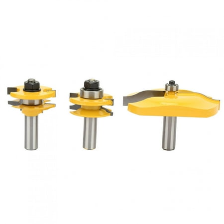 

3pcs 1/2 Shank Ogee Raised Panel & Ogee Rail and Stile Router Bit Set Woodwork Milling Cutter