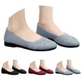 thumbnail image 5 of Womens Dress Shoes Spring Business Casual Linen Ballet Flats Dressy Work Shoes Slip on Loafers for Ladies, 5 of 7