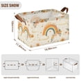 thumbnail image 7 of Yayeee Foldable Storage Basket for Shelves with Handles Set of 2 Waterproof Cloth Bins, Retro Rainbow, 7 of 7
