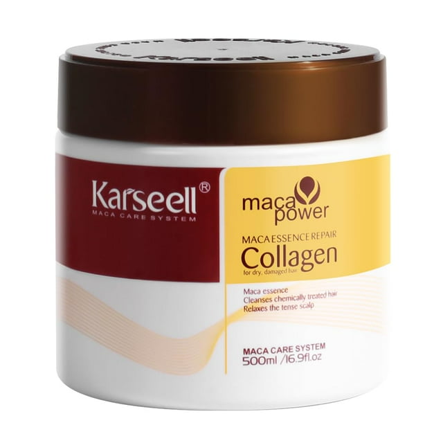 Mascarilla capilar de colageno Karseell para cabello seco y danado, tratamiento acondicionador reparador profundo, esencia de colageno con aceite
