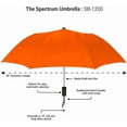 thumbnail image 5 of The Spectrum Popular Style 42" Automatic Open Windproof Travel Umbrella for Rain, Wind & Sun, Sturdy Lightweight Small Portable Folding Umbrella for Men and Women, Organge, 5 of 6