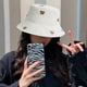 thumbnail image 5 of Sombrero de verano con circunferencia de 54-58 cm, sombrero de pescador con oso bordado para mujer, sombrero para lavabo, sombrero protector solar para exteriores, 5 of 5