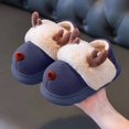 thumbnail image 5 of YMNXA Big Boys Girls Fuzzy Slippers Cute Reindeer Design Soft Sole Non Slip Warm Comfortable Shoes For Indoor Wear Blue 2-2.5 Years, 5 of 5