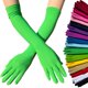 thumbnail image 2 of Guantes elásticos de seda de leche para mujer, manoplas para Festival, Fiesta, grupo, espectáculo, Bar, baile, vestido, 45Cm de largo, C013, 2 of 3