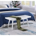 thumbnail image 5 of Roundhill Furniture Larwich Solid Wood Bench, Rectangle, New Zealand Pine, Modern, White, 5 of 5