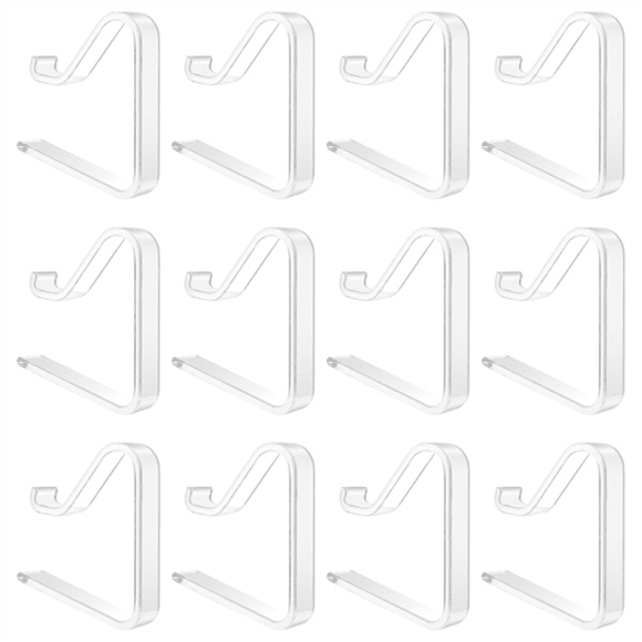 12 Pinzas Transparentes para Mantel, Pinzas para Mantel, Abrazaderas para Sujetar Manteles A Prueba de Viento. Soporte para Mantel A