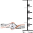 thumbnail image 4 of 3/4 Carat T.W. Diamond Pink Two-Tone Classic 14kt White Gold Engagement Ring, 4 of 5