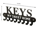 thumbnail image 4 of Wall Mounted Decor Black Metal Key Holder Hooks with Sweet Home Decorative for Hook for wall Coat rack Storage rack Wall hanging, 4 of 4