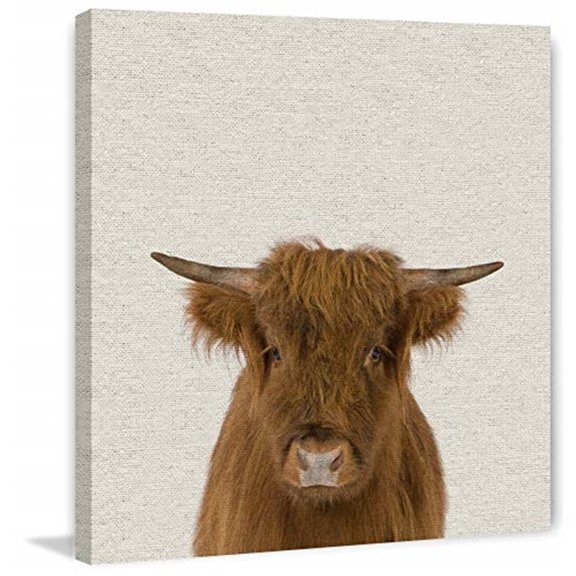 Sleepy Buffalo Painting Print on Wrapped Canvas
