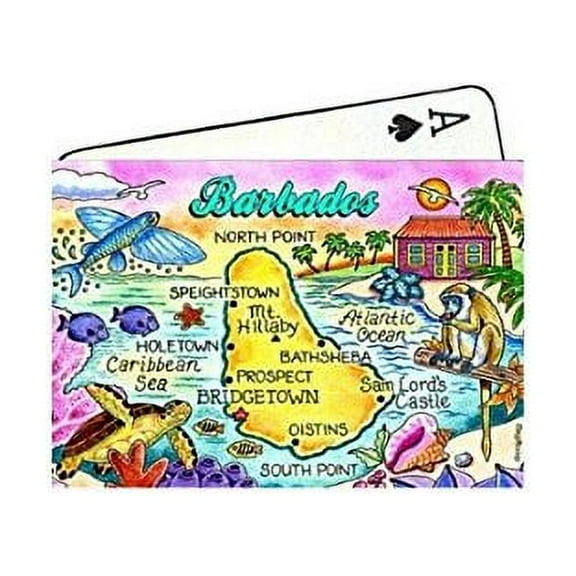 Barbados Map Collectible Souvenir Playing Cards