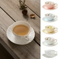 thumbnail image 6 of Floral Tea Cups and Saucers,Party Decorations Floral Porcelain Tea Cup,British Tea Cups with Handle and Plates,for Tea Party Decoration Birthday Bridal Wedding Mothers Day Party Supplies, 6 of 9