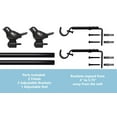 thumbnail image 4 of 3/4-inch Cute Decorative Bird Adjustable Window Treatment Curtain Single Rod Set, 28" to 48" - Burnt Gold, 4 of 5