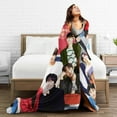 thumbnail image 6 of AHN Hyo seop Blankets Soft and Comfortable Warm Woollen Throw Blanket Beach Blanket Carpet Rug Decoration Gift for Yoga Picnic Room Dormitory Sofa Bed Camping Travel All Season, 6 of 9