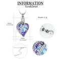 thumbnail image 2 of Birthstone Crystal Heart Urn Necklace for Ashes Heart Memorial Keepsake Pendant Ash Holder Cremation Jewelry for Ashes, 2 of 9