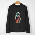 thumbnail image 2 of JEUXUS Astronaut Spaceman Universe Planets Galaxy T-Shirt Long-sleeved Hoodie, 2 of 4