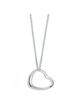 Sterling Silver Heart Pendent Necklace – 100Sterling