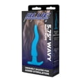 thumbnail image 2 of Blue Line 5.7" Wavy Silicone Anal Plug, Blue, 2 of 4
