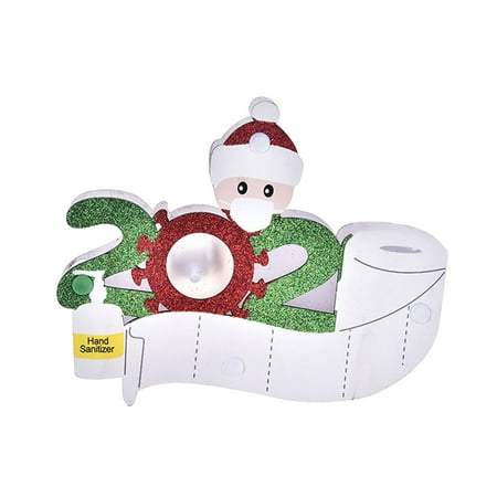 

Christmas Decorations Clearance RUZIYOOG Face Mask Snowman Christmas Ornamentswith Light Series Survivor-Pendant A