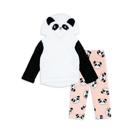 

Petit Lem Toddler Girl 2 Pc Hooded Top & Pant Pajama Set Sizes 2T-4T