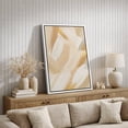 thumbnail image 4 of Framed Canvas Print Neutral Abstract Wall Art Beige MInimalist Decorative for Living Room Bedroom - 24"x36" WHITE, 4 of 8