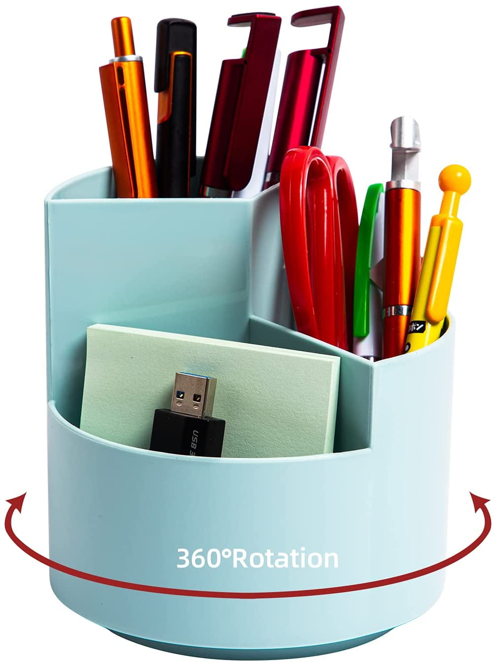 Lovely Pencil Head Design Pencil Holder Pen Pot Pen Storage Box Desktop Organizer for Students 