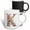 Multicolor, variant on 3drose, Pretty Floral Monogram K, 11oz Two-tone Green Mug