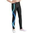 thumbnail image 4 of iEFiEL Youth Girls Skating Casual Sports Long Pants Dance Running Leggings Black&Blue 10, 4 of 7