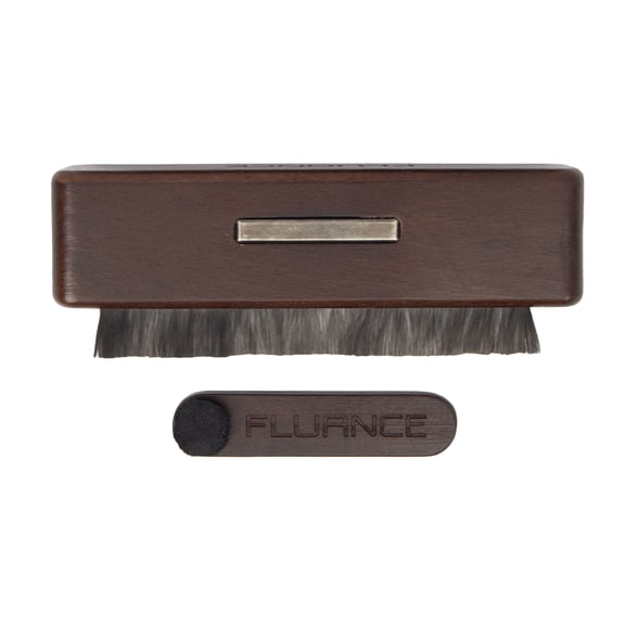Fluance 2-in-1 Vinyl Record & Stylus Cleaning Kit with Anti-Static Carbon Fiber Brush and Turntable Stylus Brush with Soft Bristles - Precise Vinyl Cleaning Kit to Preserve Sound Quality (VB64)