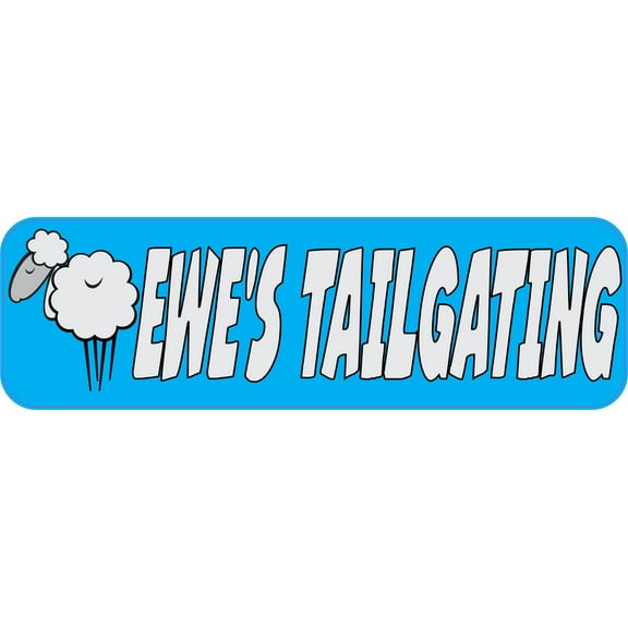 10in x 3in Please Get Off My Tail Vinyl Bumper Magnet Ewe  Window Lamb Magnets