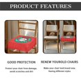 thumbnail image 5 of SEANATIVE Santa Claus Chair Covers for Dining Chairs Reusable Chair Seat Covers with Elastic Band Red Chair Protector Covers Christmas Chair Seat Decorative Cover for Bar Hotel Restaurant, 2 Pcs, 5 of 7